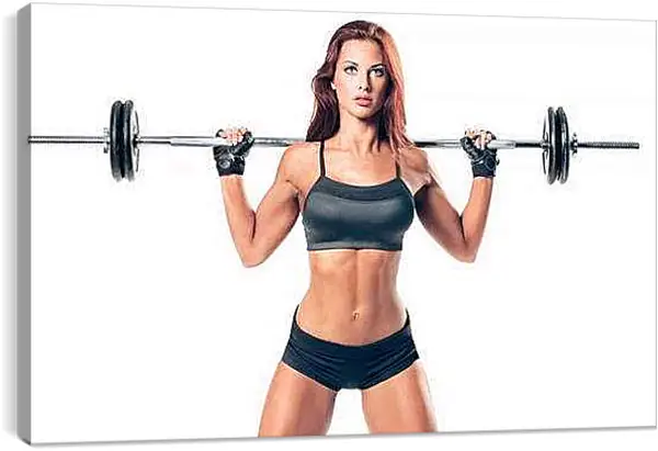 Постер на подрамнике - Упражнения со штангой