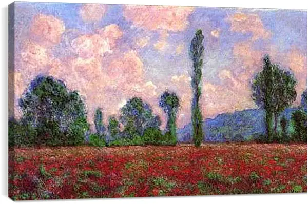 Постер на подрамнике - Landscape of Vernon. Клод Моне