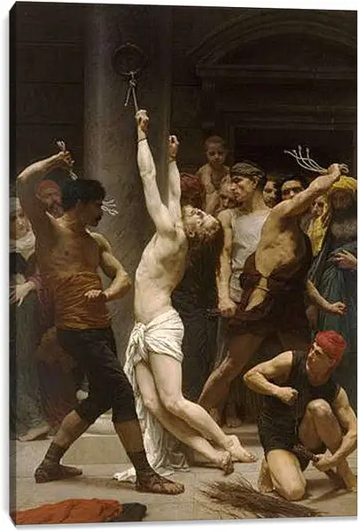 Постер на подрамнике - Flagellation de Notre Seigneur Jesus Christ. Бичевание Христа. Адольф Вильям Бугро