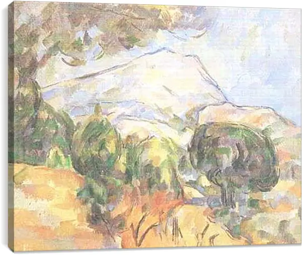 Постер на подрамнике - La Montagne Sainte-Victoire (2). Поль Сезанн