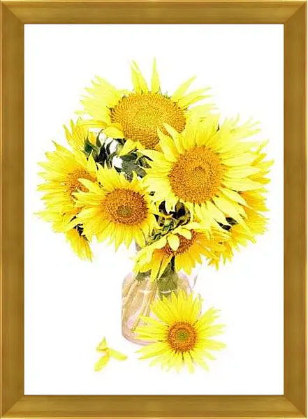 Картина в раме - Подсолнухи