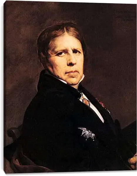 Постер на подрамнике - Self-Portrait. Жан Огюст Доминик Энгр