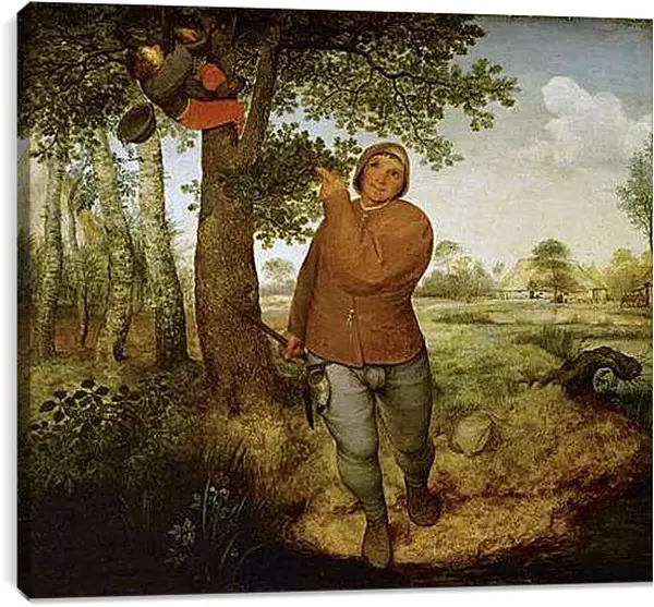 Постер на подрамнике - harrier of nests - Разоритель гнезд. Брейгель Питер Старший