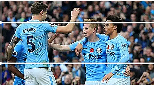 Модульная картина - Празднование гола. Манчестер Сити. Manchester City