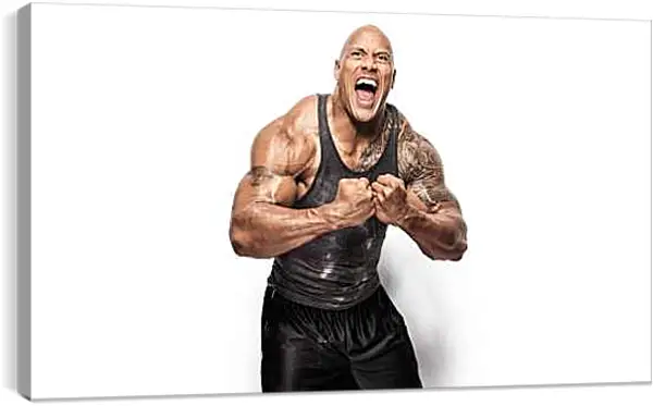 Постер на подрамнике - Dwayne Douglas Johnson. Дуэйн Джонсон (Скала)