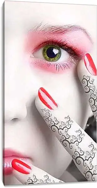 Постер на подрамнике - Красные ногти