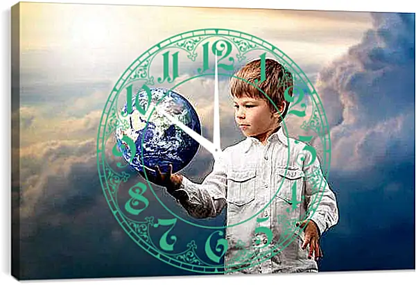 Часы картина - Космос