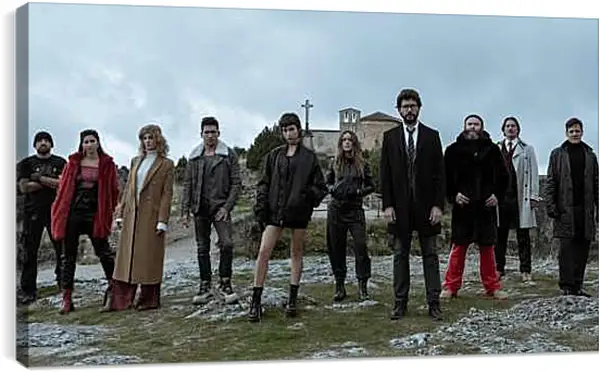 Постер на подрамнике - Бумажный дом. La casa de papel