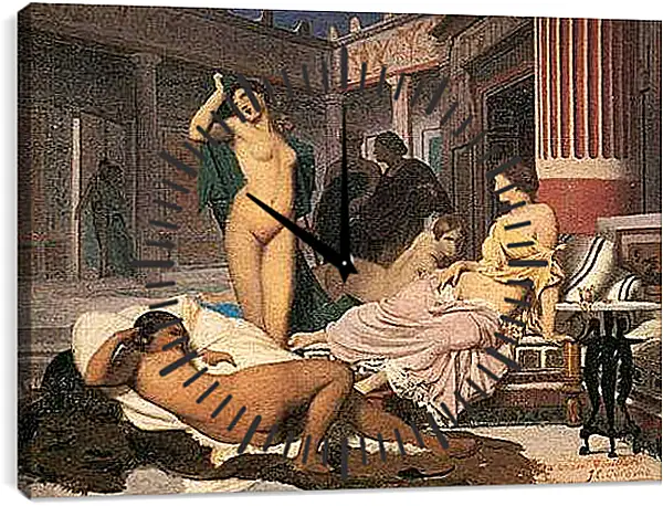 Часы картина - Greek Interior, sketch. Жан-Леон Жером