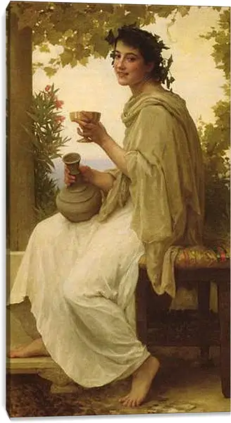 Постер на подрамнике - Bacchante. Вакханка, Адольф Вильям Бугро