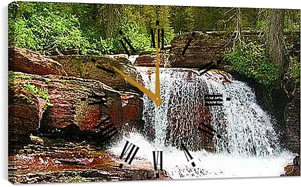 Часы картина - Водопады