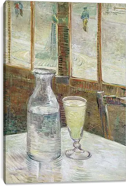 Постер на подрамнике - Кофейный столик с абсентом. Винсент Ван Гог