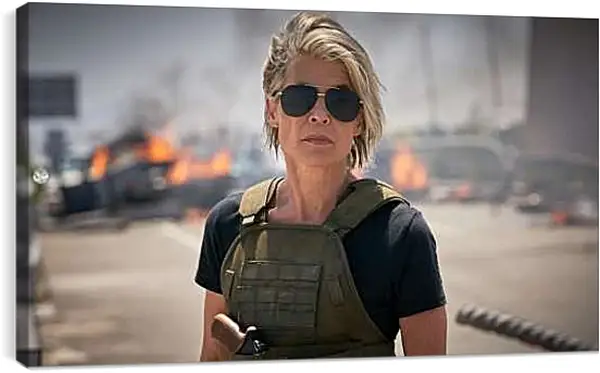 Постер на подрамнике - Линда Гамильтон. Терминатор. Тёмные судьбы