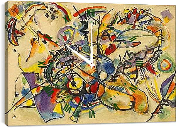 Часы картина - Неизвестно. Кандинский Василий