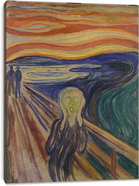 Постер на подрамнике - Der Schrei. Эдвард Мунк
