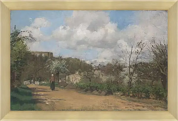 Картина в раме - View from Louveciennes. Камиль Писсарро