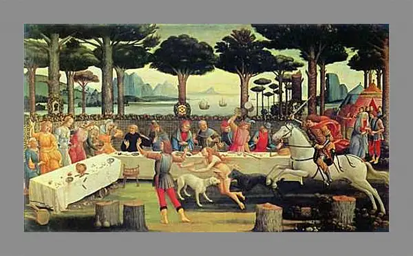 Картина в раме - Nastagio degli Onesti (third episode) Сандро Боттичелли