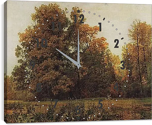 Часы картина - Осень. Иван Шишкин