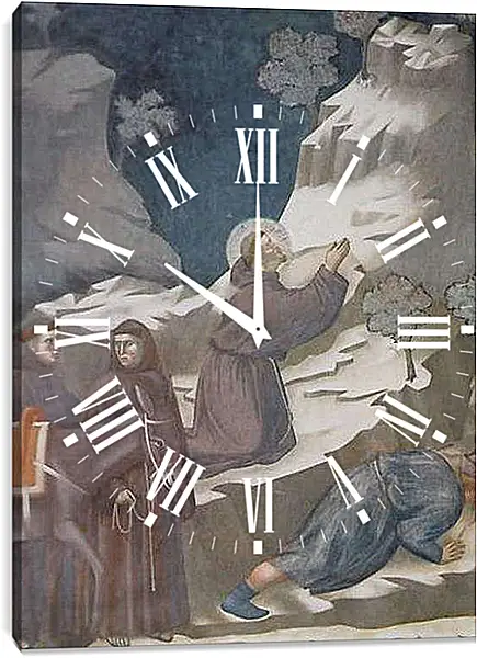 Часы картина - Чудо с источником. Джотто ди Бондоне