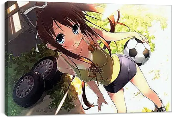 Постер на подрамнике - Футболистка