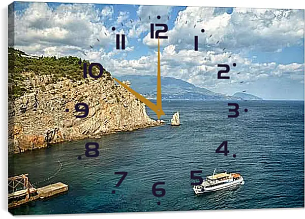 Часы картина - Мыс Иоанна. Ялта. Крым