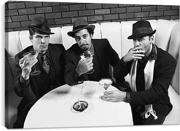 Постер на подрамнике - Ганстеры в баре
