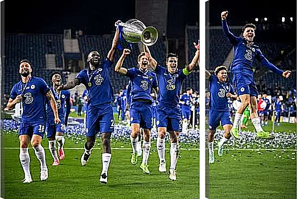 Модульная картина - Победа в Лиге Чемпионов. ФК Челси. FC Chelsea