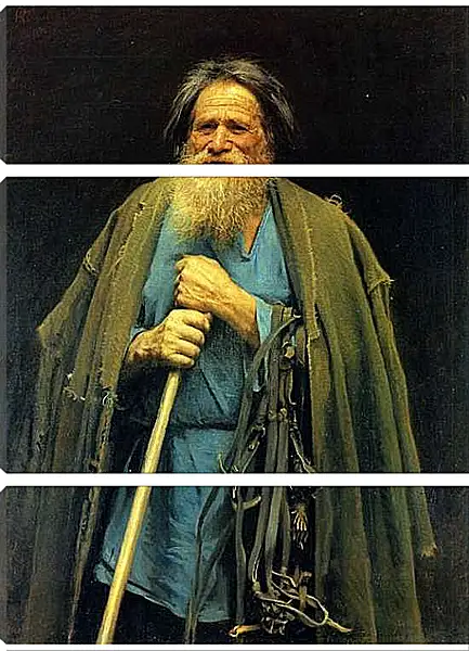 Модульная картина - Крестьянин с уздечкой. Мина Моисеев. Иван Николаевич Крамской