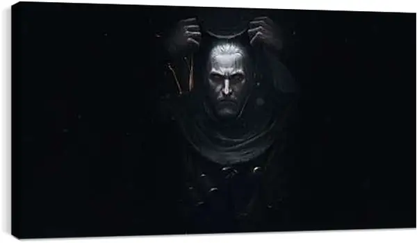 Постер на подрамнике - The Witcher (Ведьмак), таинственный Геральт