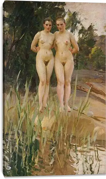Постер на подрамнике - Girlfriends - Подружки. Андерс Цорн
