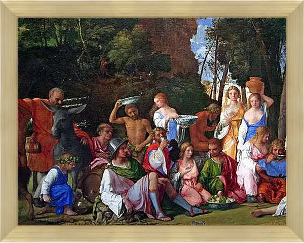 Картина в раме - The Feast of the Gods. Джованни Беллини