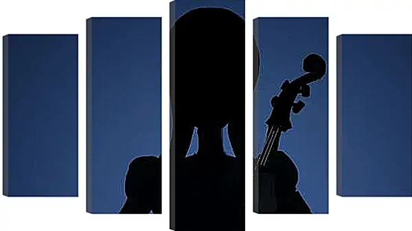 Модульная картина - Силуэт Уэнсдей Аддамс