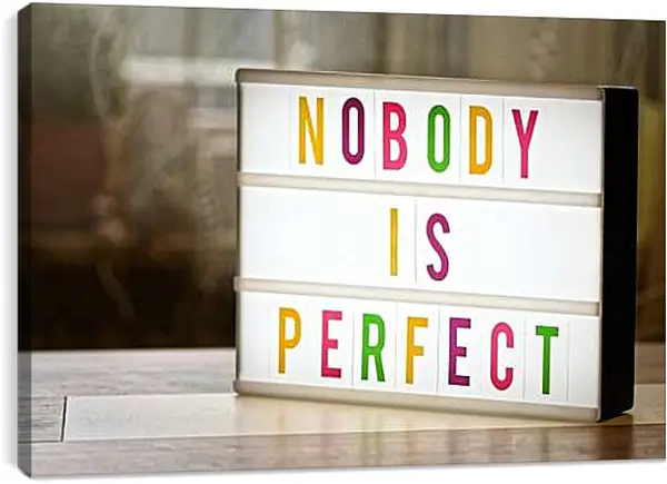 Постер на подрамнике - Никто не идеален
