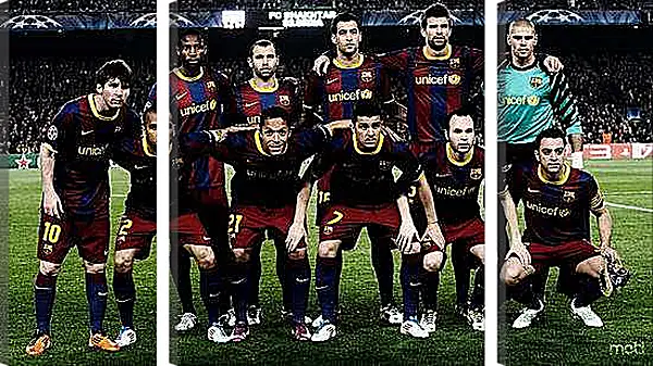 Модульная картина - Фото перед матчем ФК Барселона. FC Barcelona