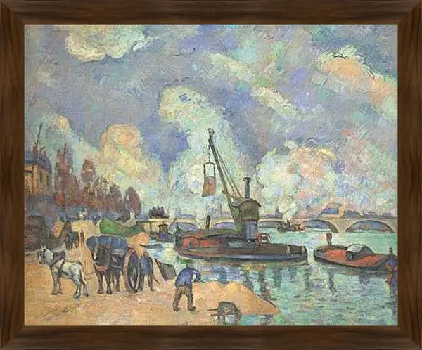Картина в раме - Les quais de Bercy. Поль Сезанн