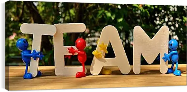 Постер на подрамнике - Команда