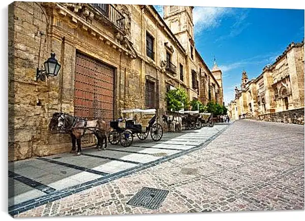 Постер на подрамнике - Улица в Испанском городке