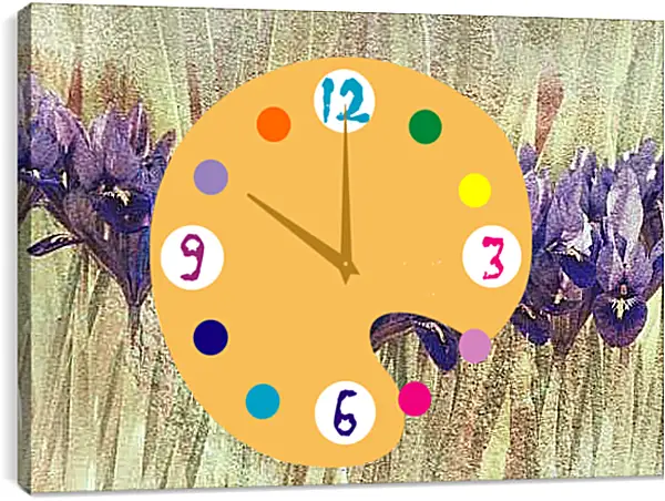 Часы картина - Луковичные ирисы