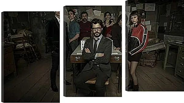 Модульная картина - Бумажный дом. La casa de papel