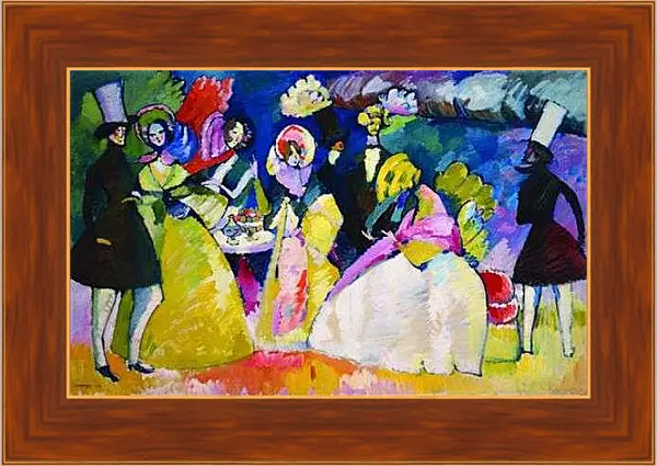 Картина в раме - gruppo in crinolino. Кандинский Василий