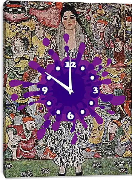 Часы картина - Bildnis Friederike Maria Beer. Густав Климт