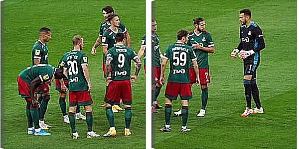 Модульная картина - Перед матчем. ФК Локомотив Москва. FC Lokomotiv Moscow