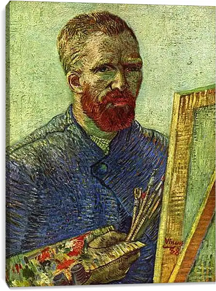 Постер на подрамнике - Selbstportraet vor Staffelei. Винсент Ван Гог