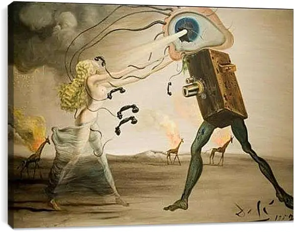 Постер на подрамнике - Неизвестная картина. Сальвадор Дали