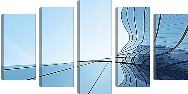 Модульная картина - Время и стекло 2