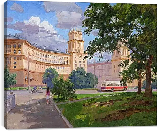 Постер на подрамнике - Гагаринская площадь