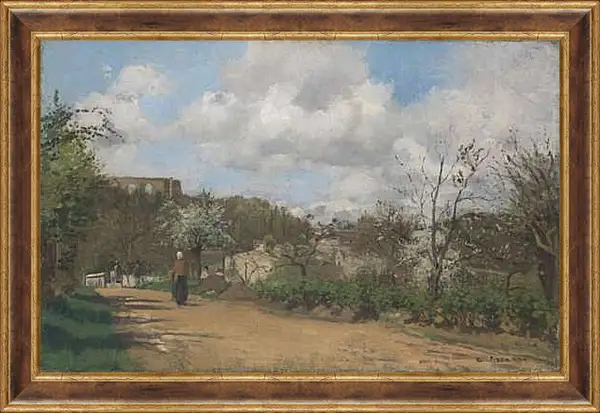 Картина в раме - View from Louveciennes. Камиль Писсарро