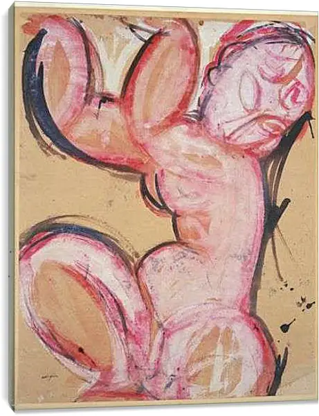 Постер на подрамнике - Caryatid. Кариатида. Амедео Модильяни