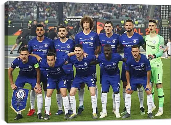 Постер на подрамнике - Фото перед матчем ФК Челси. FC Chelsea