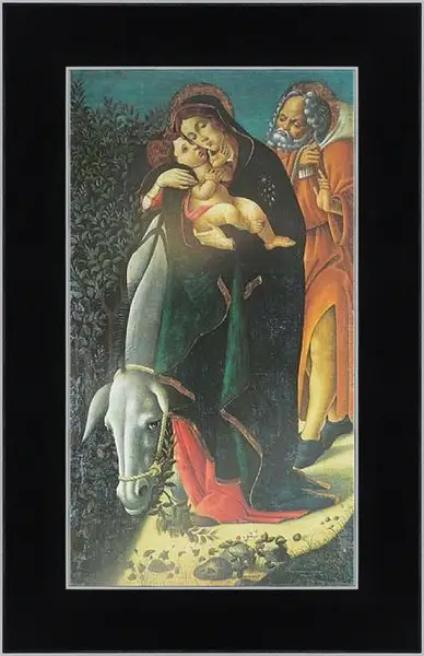 Картина в раме - La fuite en egypte. Сандро Боттичелли